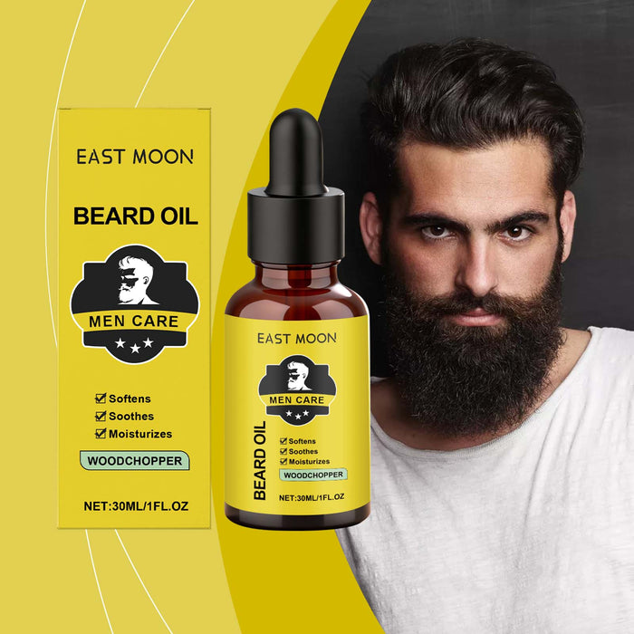 EAST MOON Beard Oil — product and pack contents
