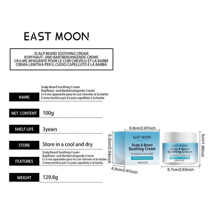 EAST MOON Beard Cream for Men — product dimensions and pack contents