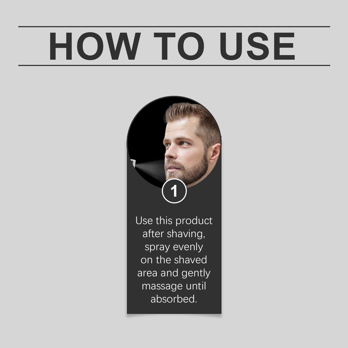 EAST MOON Aftershave Spray — step-by-step application guide