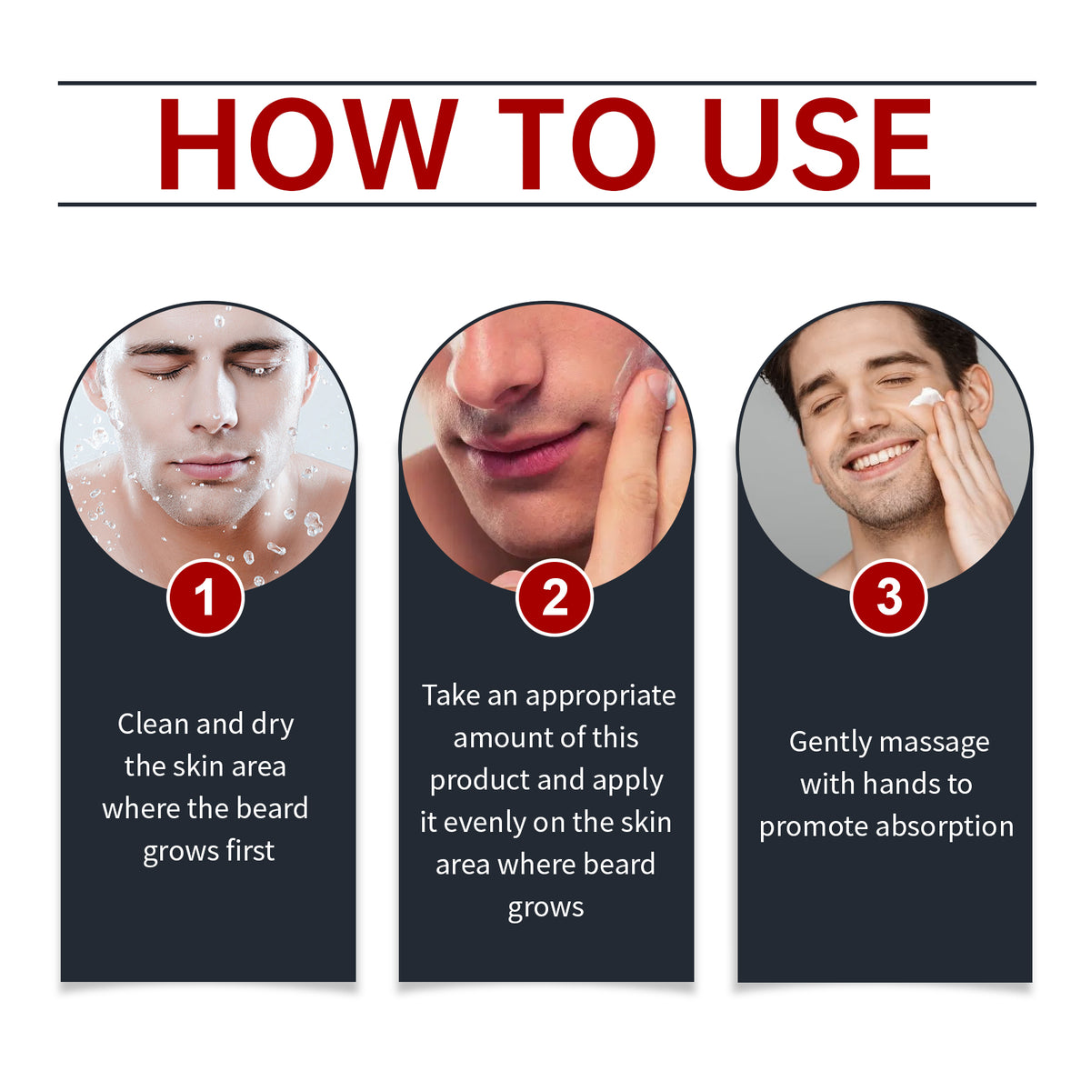 EAST MOON Argan Beard Oil with Grapefruit — step-by-step application guide
