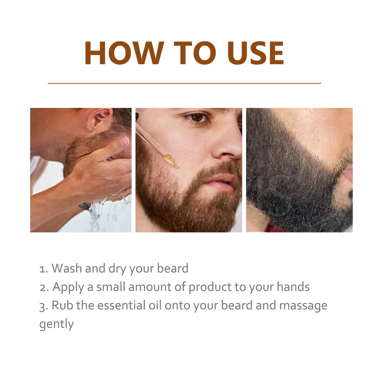 EAST MOON Jojoba Beard Oil — step-by-step application guide