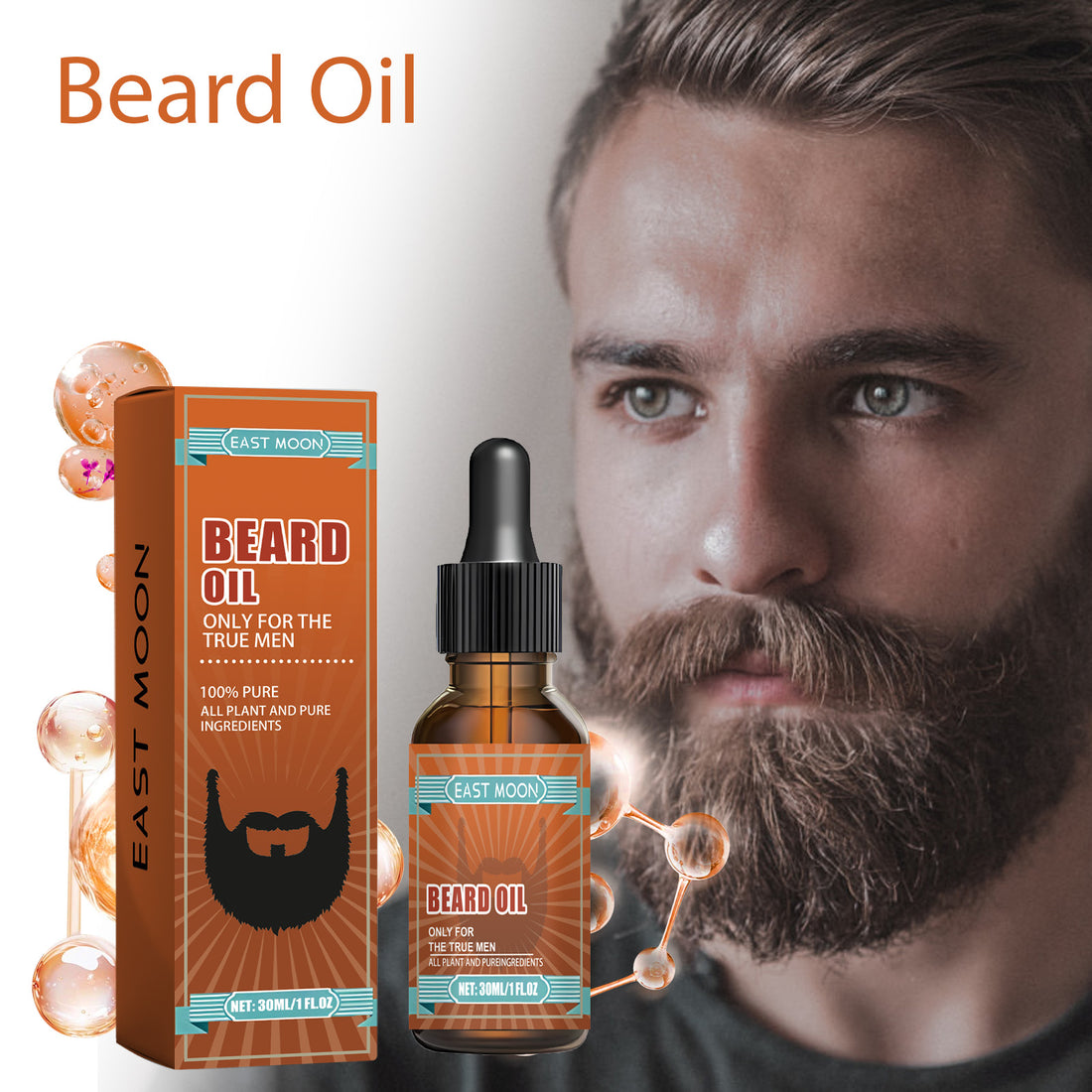 EAST MOON Ginger & Rosemary Beard Oil — ingredient panel