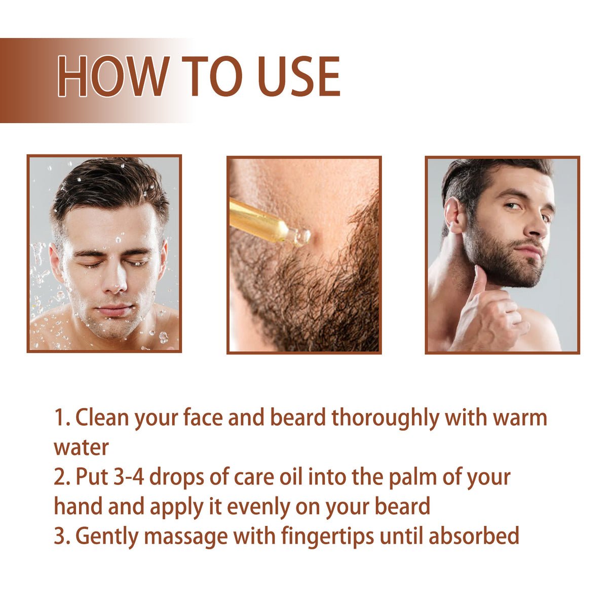 EAST MOON Ginger & Rosemary Beard Oil — step-by-step application guide