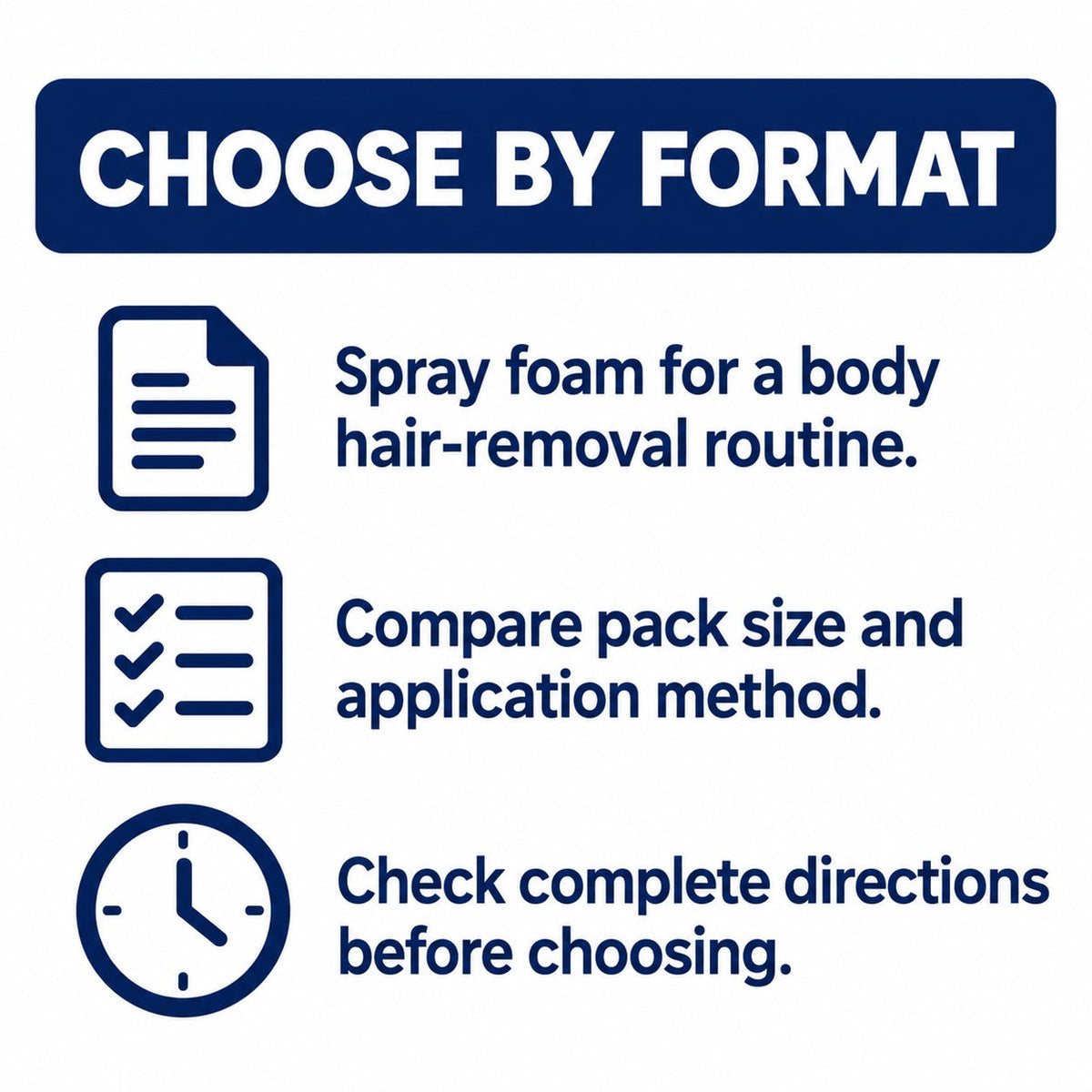 EAST MOON Hair Removal Spray Foam for Men — label and product selection information
