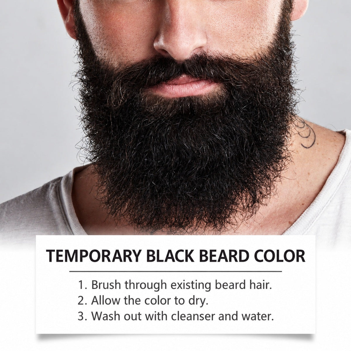 EAST MOON Temporary Beard Color — temporary brush-on beard color
