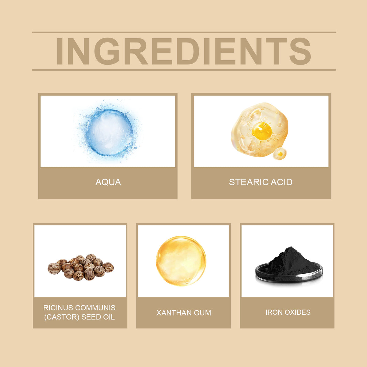 EAST MOON Temporary Beard Color — ingredient panel