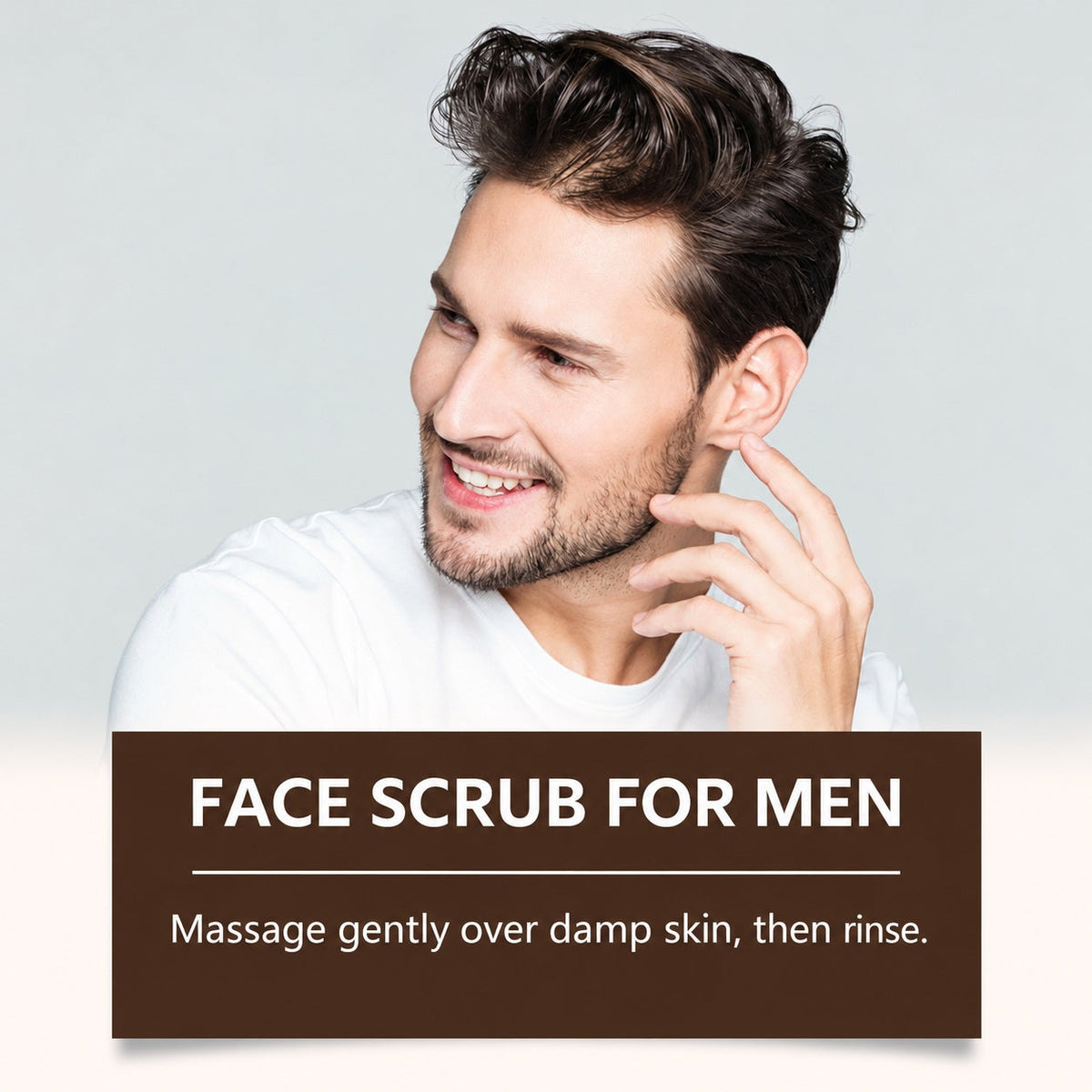 EAST MOON Coffee Face Scrub for Men — rinse-off facial scrub routine