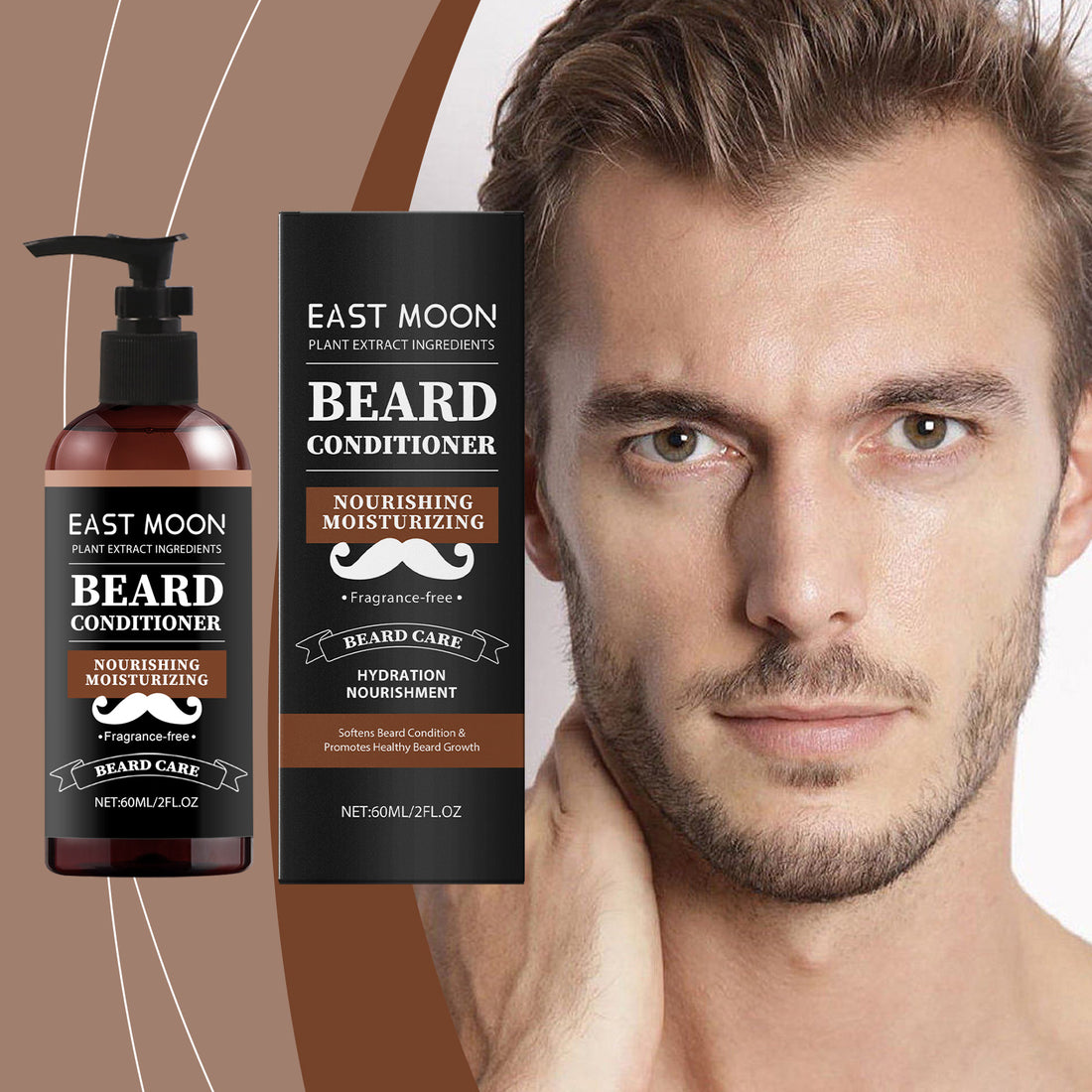 EAST MOON Fragrance-Free Beard Conditioner — ingredient panel