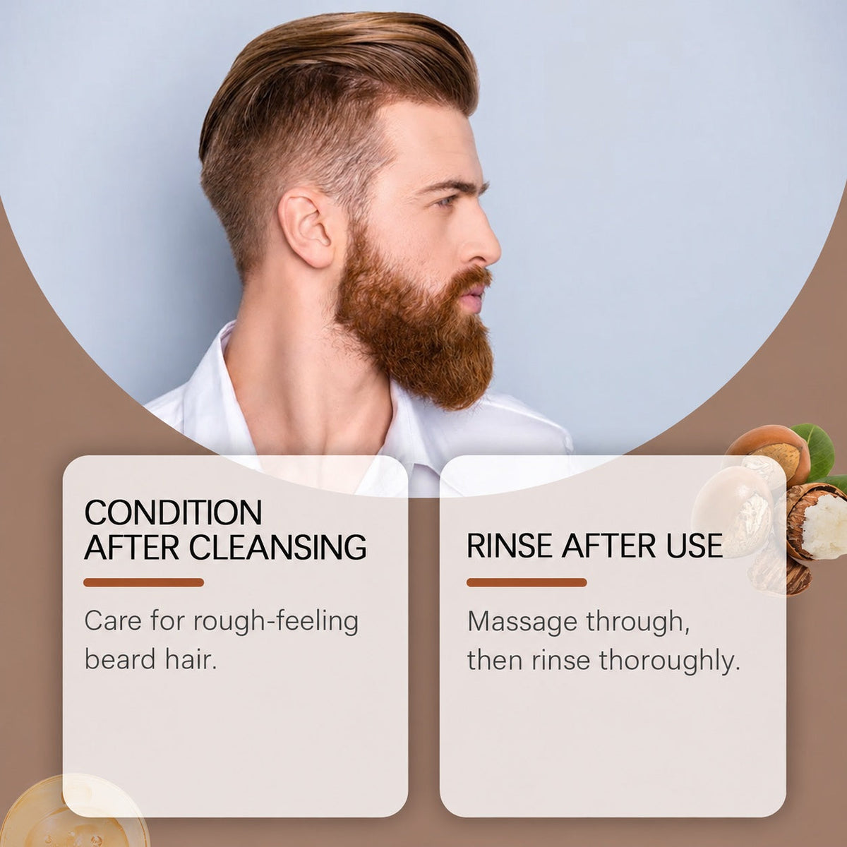 EAST MOON Fragrance-Free Beard Conditioner — rinse-out conditioner routine