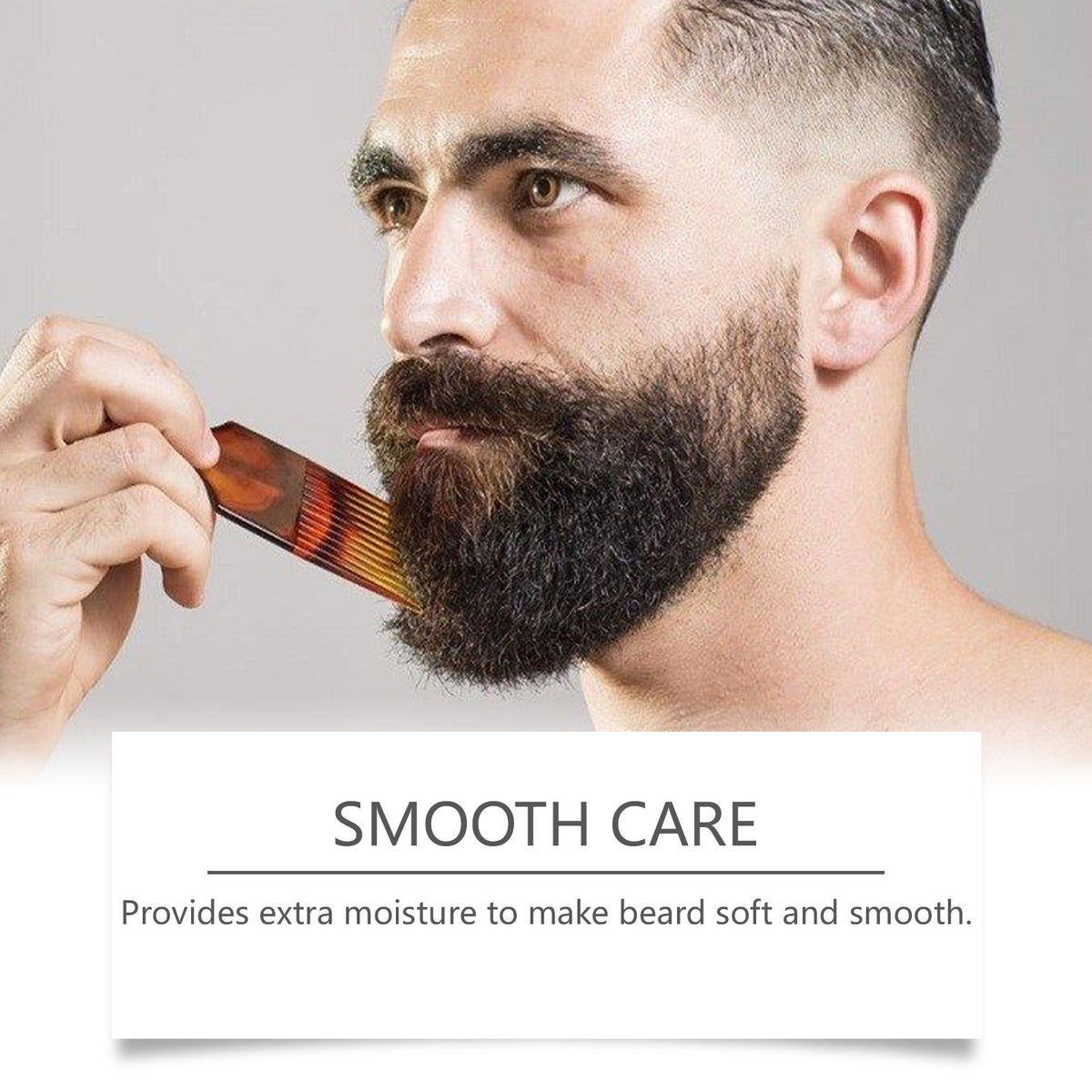 EAST MOON Fragrance-Free Beard Conditioner — beard softening and grooming illustration