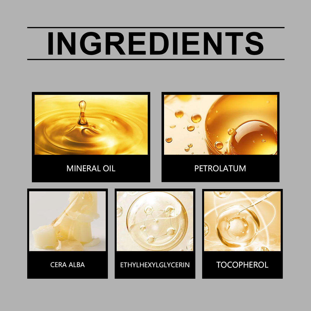EAST MOON Beeswax Beard Balm with Vitamin E — ingredient panel