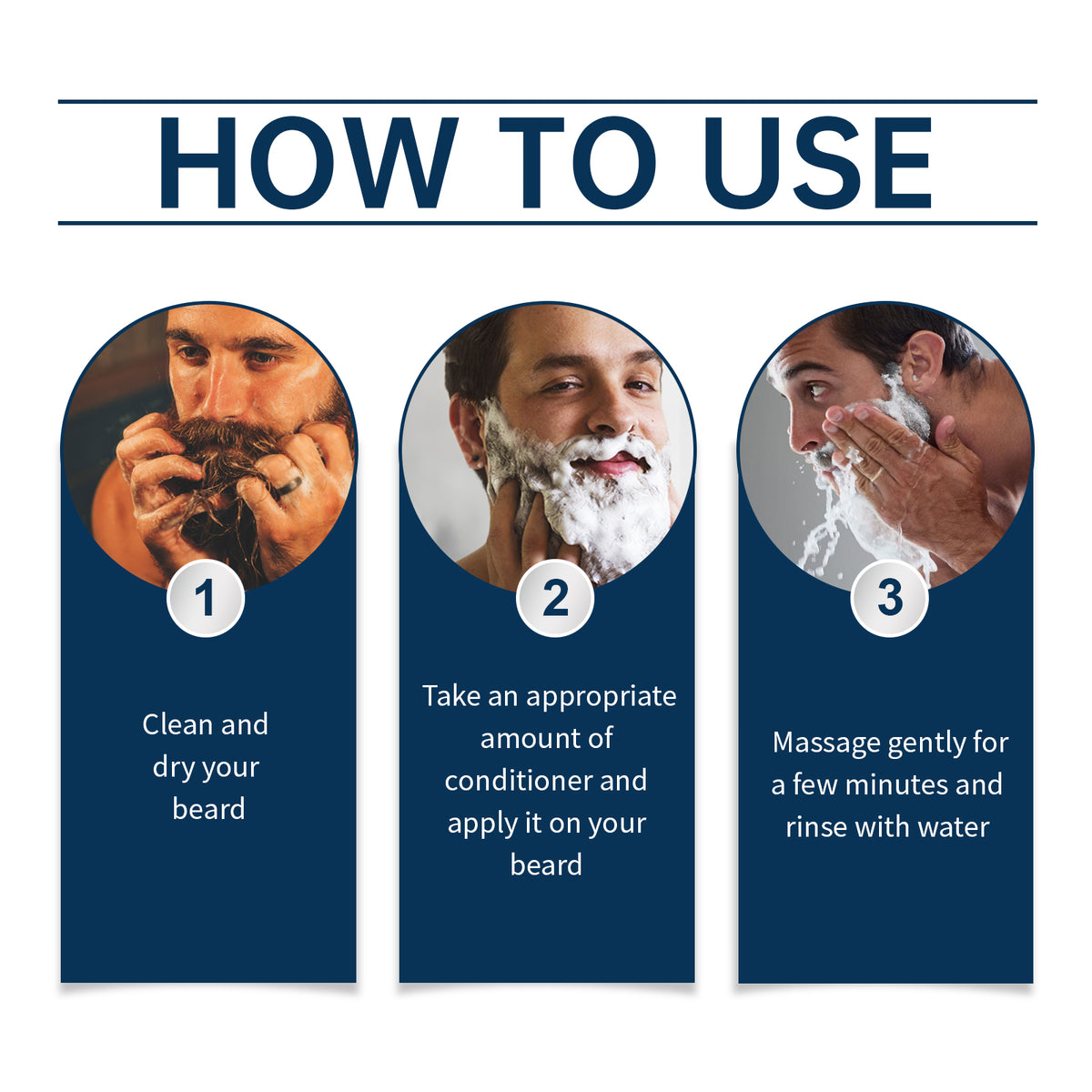 EAST MOON Sandalwood Beard Conditioner — step-by-step application guide