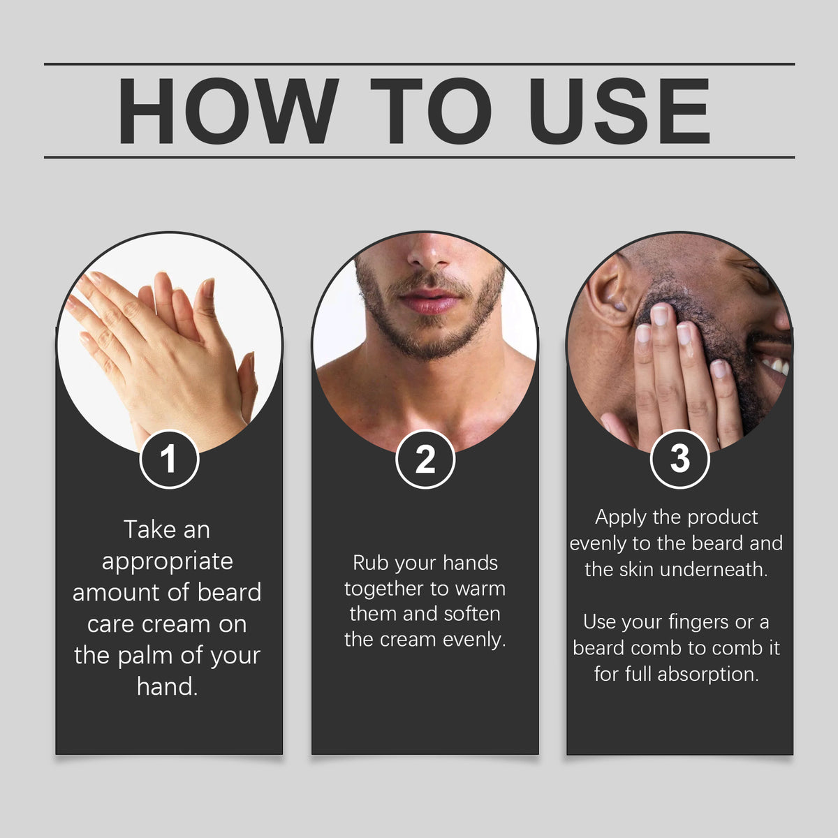 EAST MOON Backwoods Beard Balm with Shea & Jojoba — step-by-step application guide