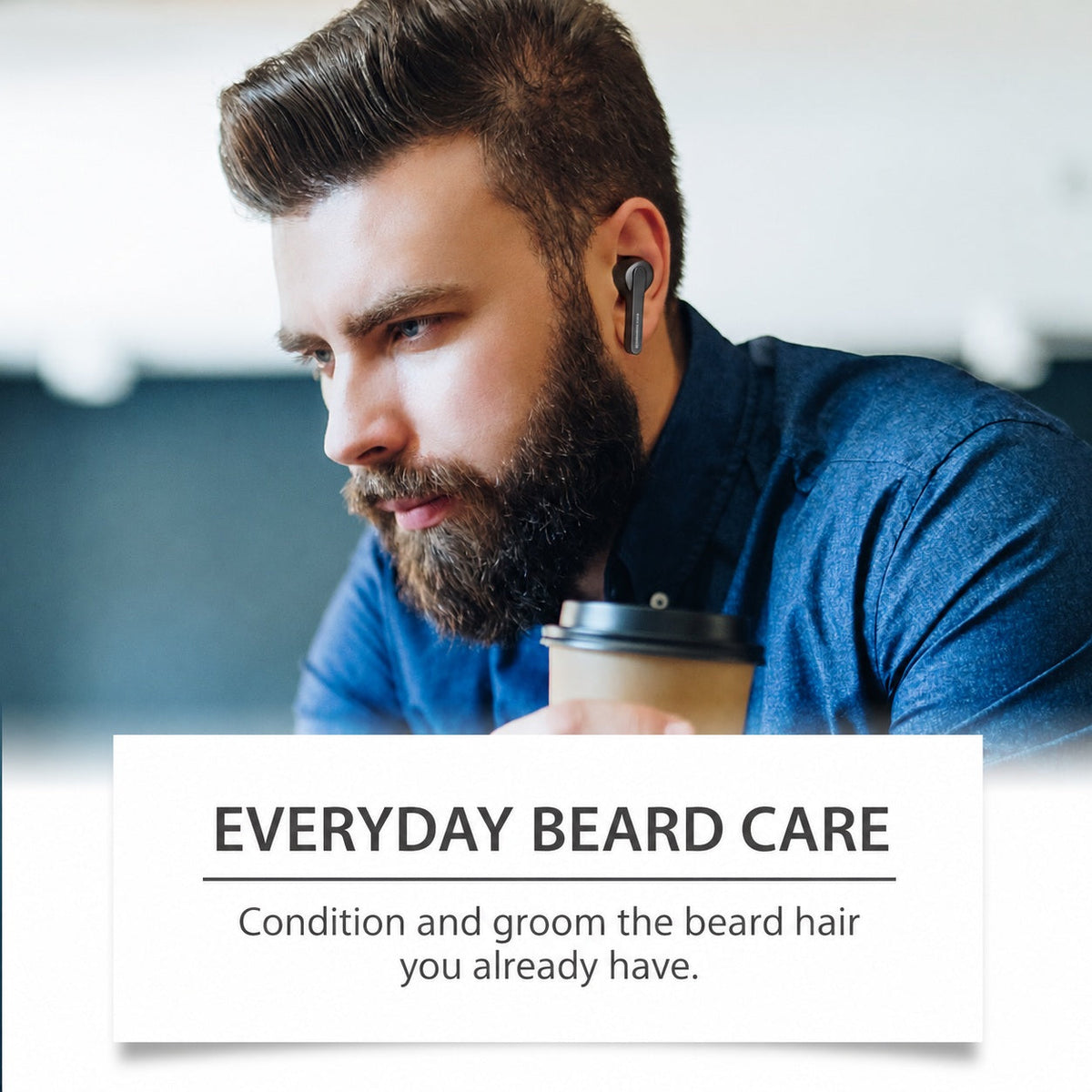 EAST MOON Beard Balm with Argan & Maca — existing beard hair conditioning