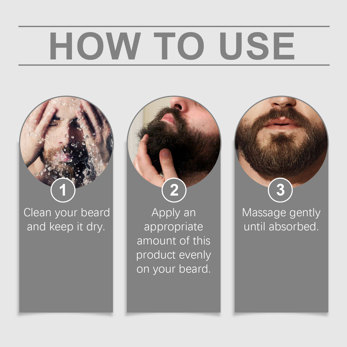 EAST MOON Hint of Mint Beard Balm — step-by-step application guide