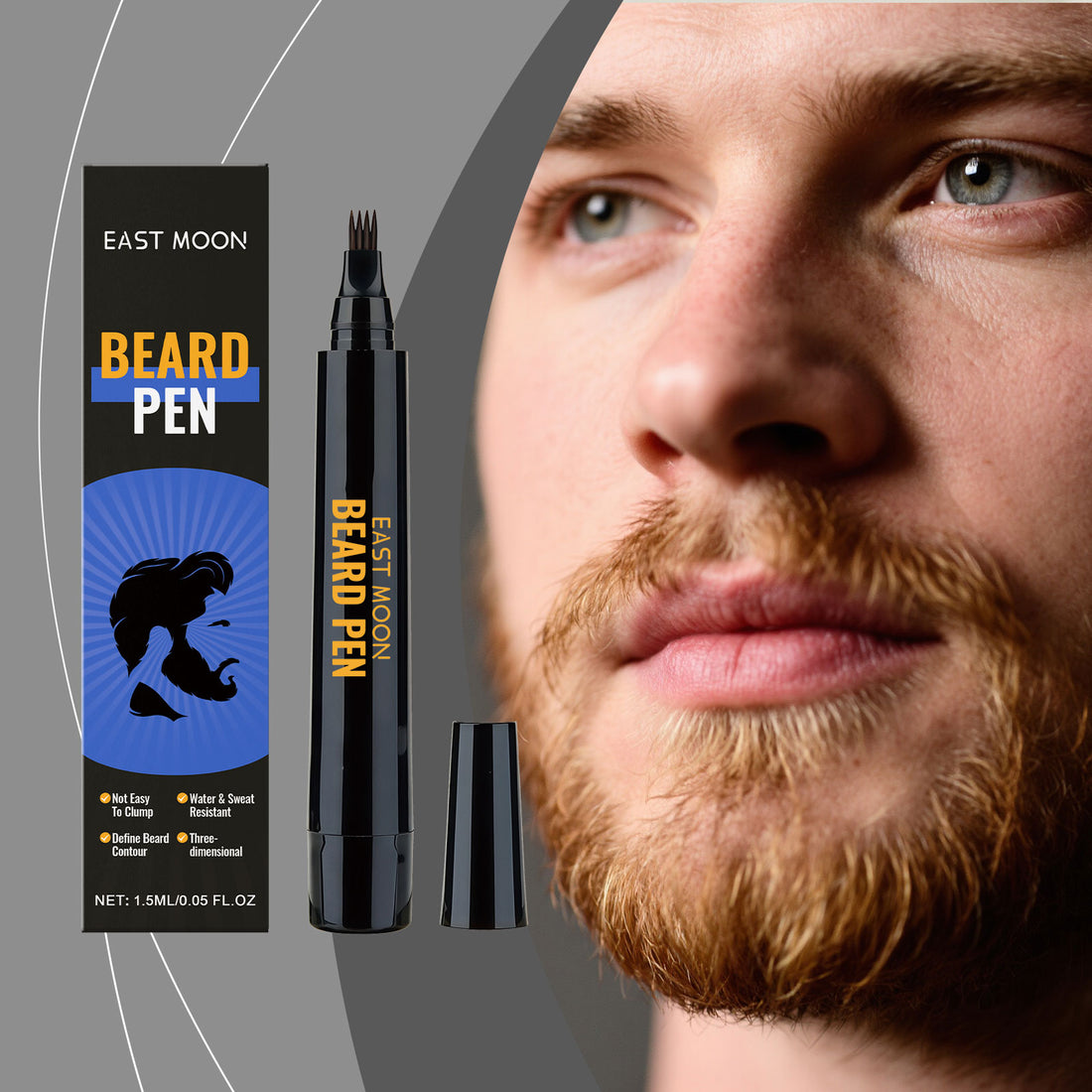 EAST MOON Black Beard Filler Pen — product and front packaging