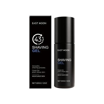 EAST MOON Shaving Gel for Men — front label and pack contents