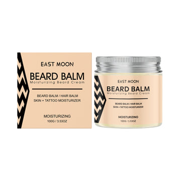 EAST MOON Moisturizing Beard Balm — product and front packaging