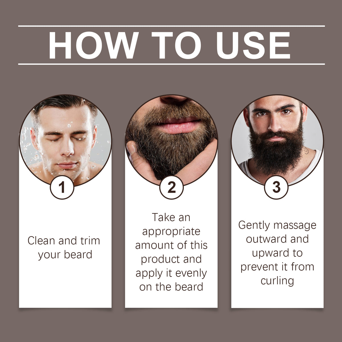 EAST MOON Beard Oil with Vitamin E & Sweet Almond — step-by-step application guide