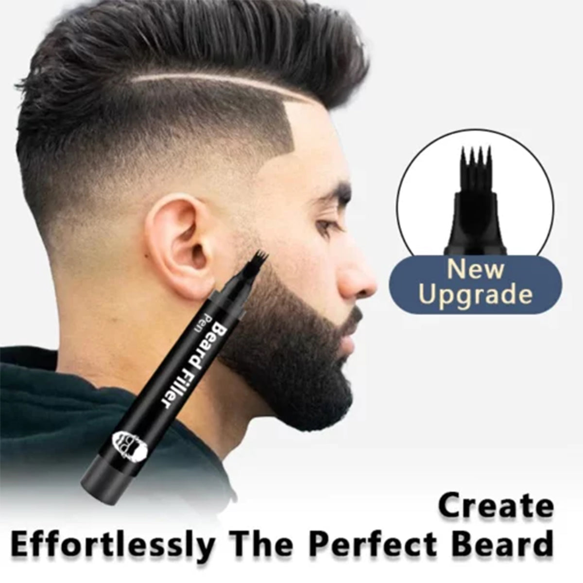EAST MOON Black Beard Filler Pen & Brush — product and grooming presentation