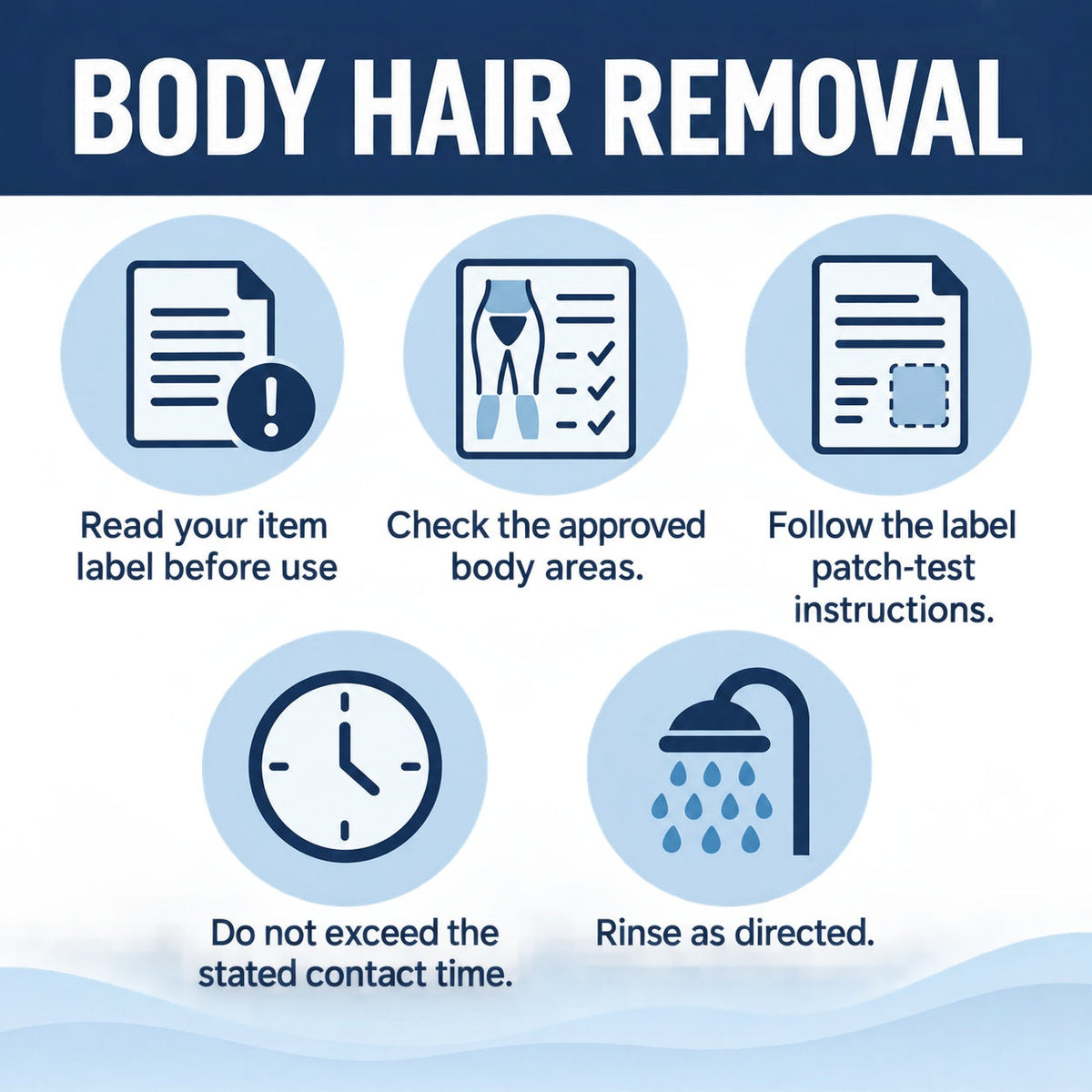 EAST MOON Hair Removal Cream for Men — body application areas and use reminders